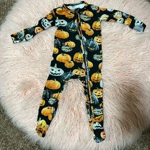 Posh Peanut Halloween footie zippered one piece